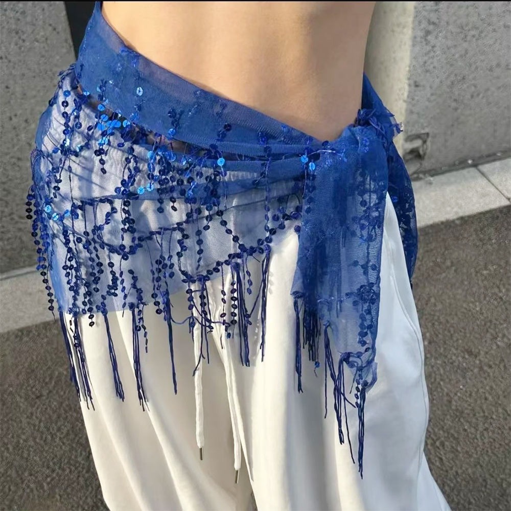 Street Fashion Thailand - Fashion Sequins Belly Dance Belt Jazz