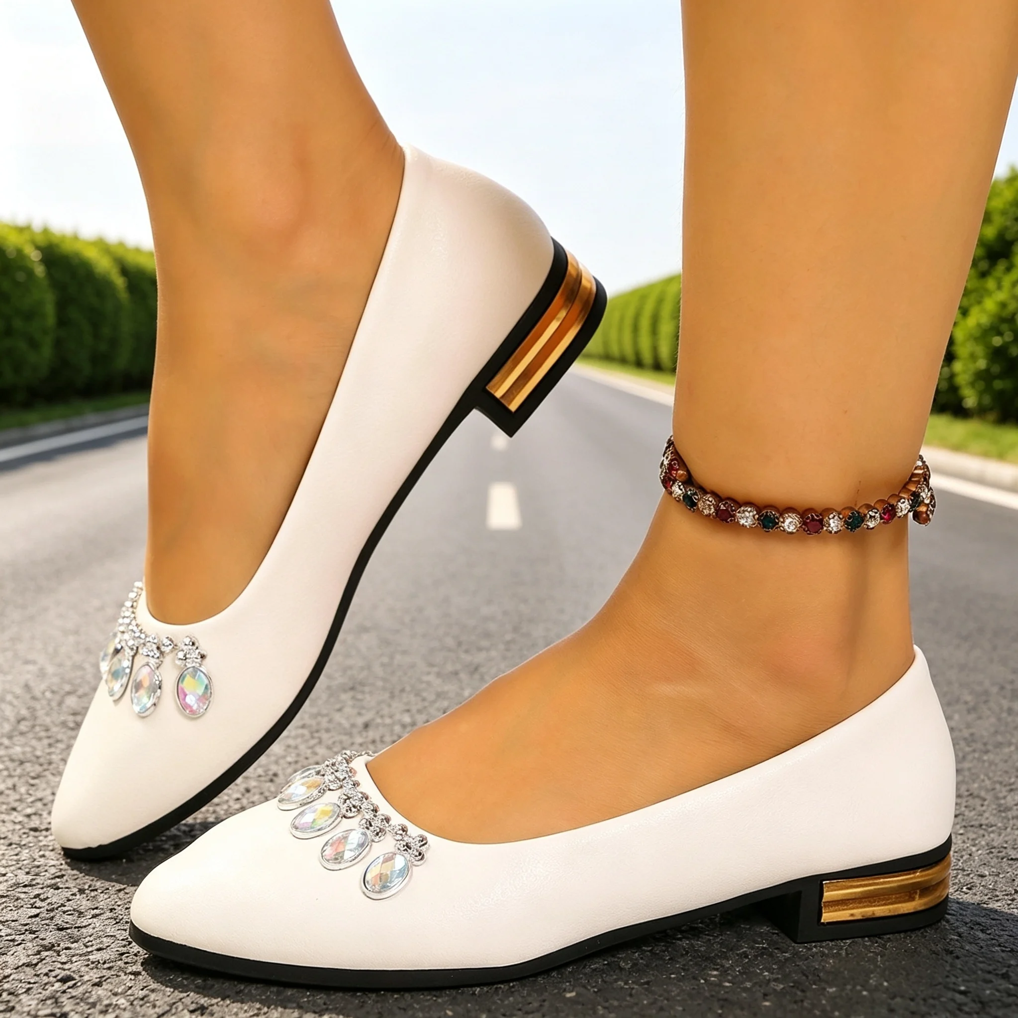 Street Fashion Women - Women Flats Pointed Toe Ballet Shoes