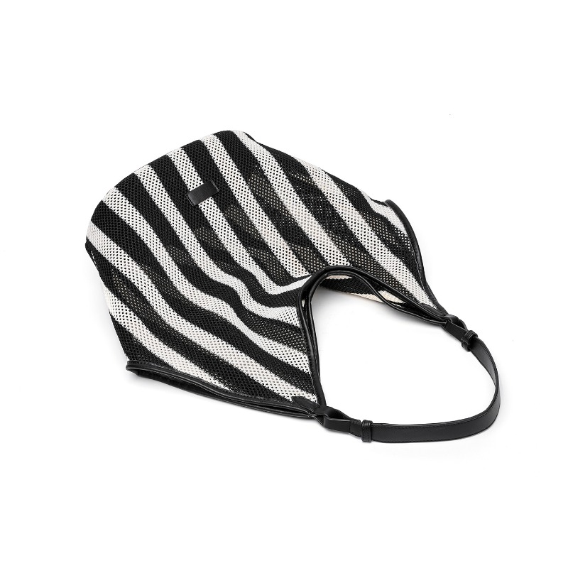 Striped Woven Large Capacity T - Tote Bag Canvas Print ulasan dan harga