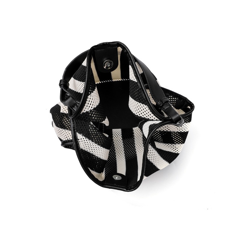 Striped Woven Large Capacity T - Tote Bag Canvas Print ulasan dan harga