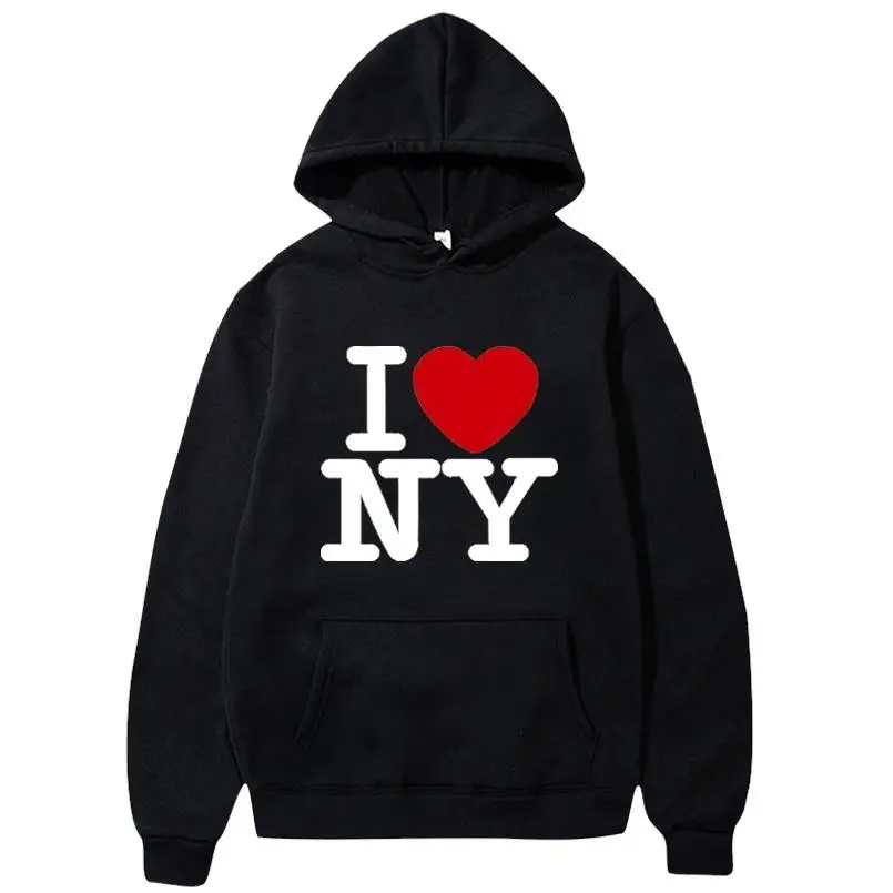 I Love New York Pritned Hoodie - Street Fashion In New York ulasan dan harga