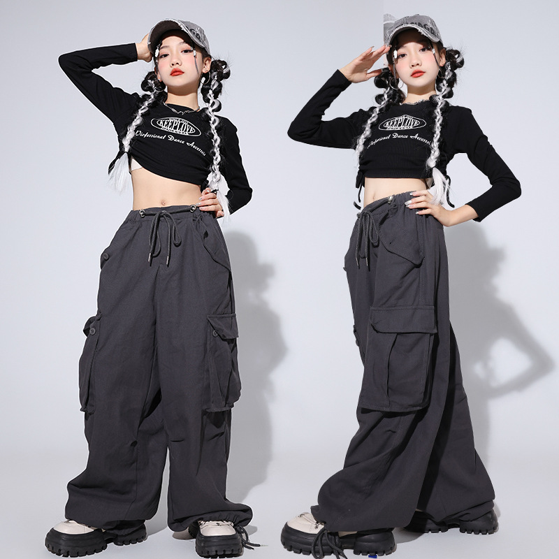 Girls Hip Hop Crop Top Loose C - Street Fashion Outfit Girl ulasan dan harga