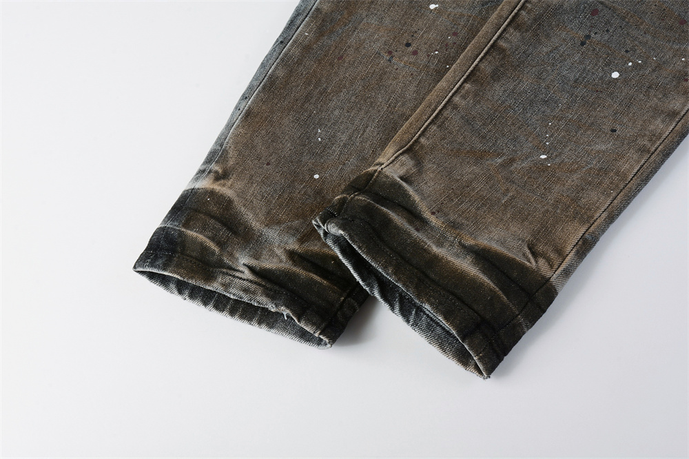 Men Fashion American Jeans Hig - Distressed Jean Rip ulasan dan harga