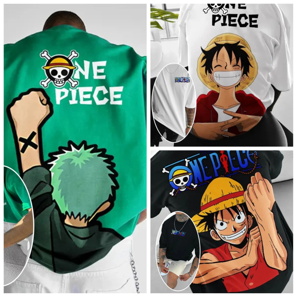 ONE PIECE Luffy Zoro 2025 Summ - Street Fashion Trends 2025 ulasan dan harga