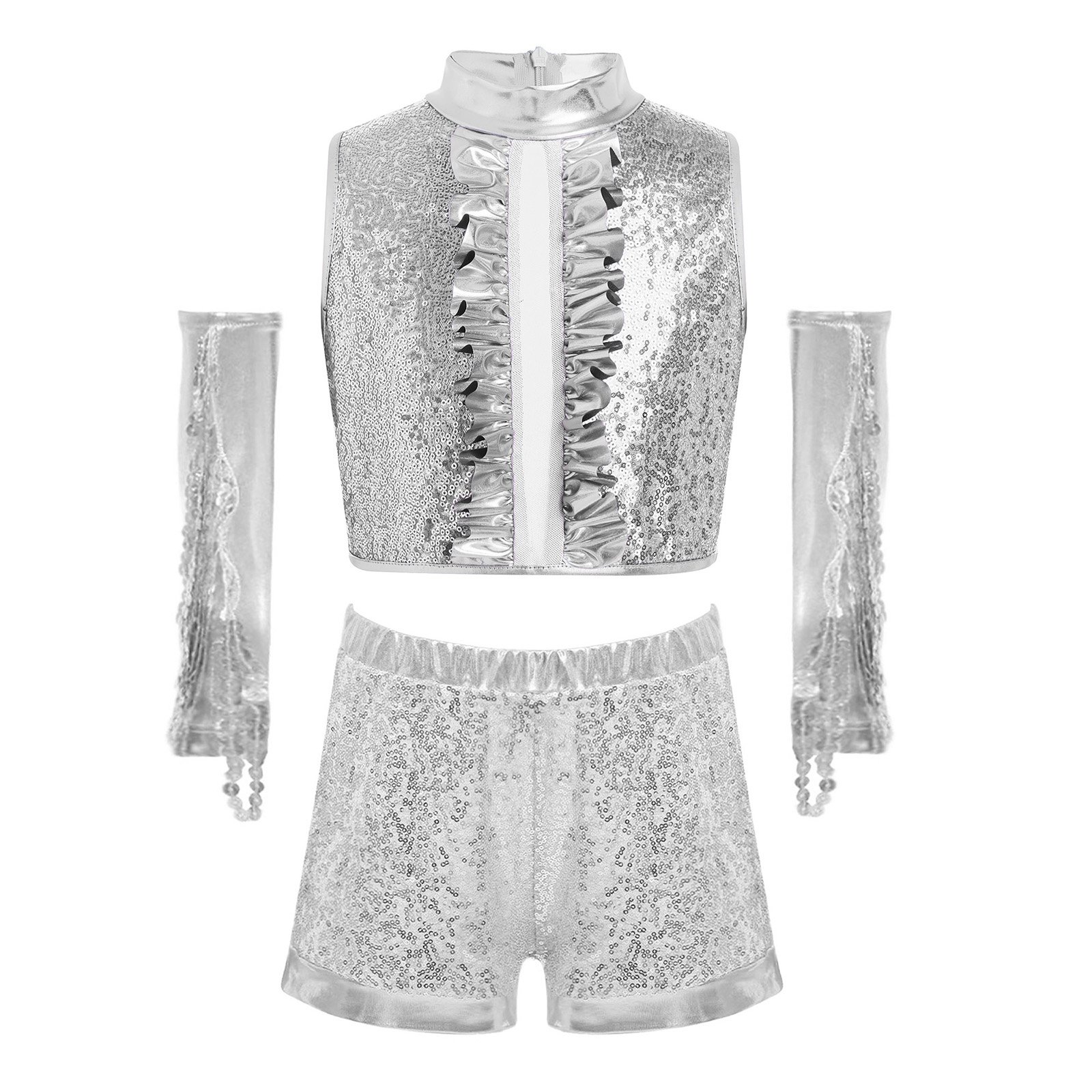 Kids Sparkling Metallic Sequin - Street Fashion Vest ulasan dan harga