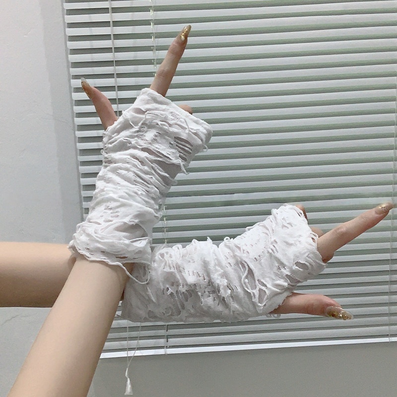Yueqiu Girl Alt Fashion Ripped - Street Fashion Outfit Girl ulasan dan harga