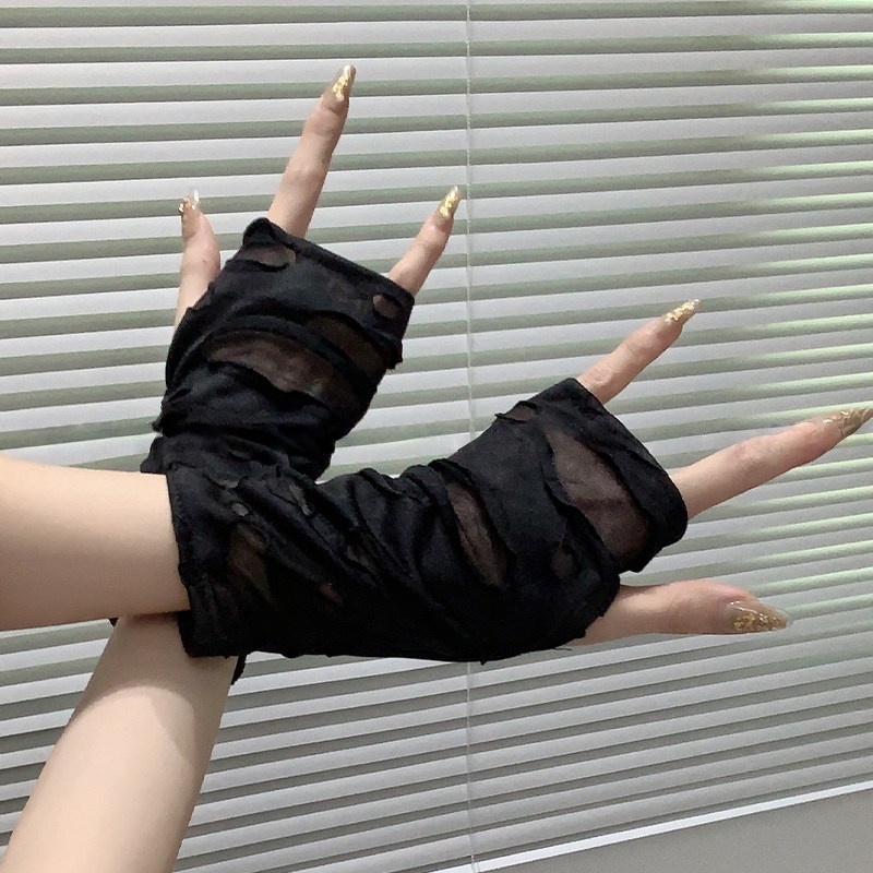 Yueqiu Girl Alt Fashion Ripped - Street Fashion Outfit Girl ulasan dan harga
