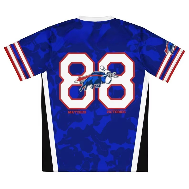 Men Bowling Bills V Neck Bowli - Street Fashion Logo ulasan dan harga