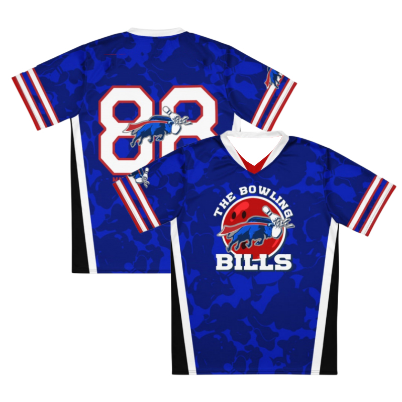 Men Bowling Bills V Neck Bowli - Street Fashion Logo ulasan dan harga