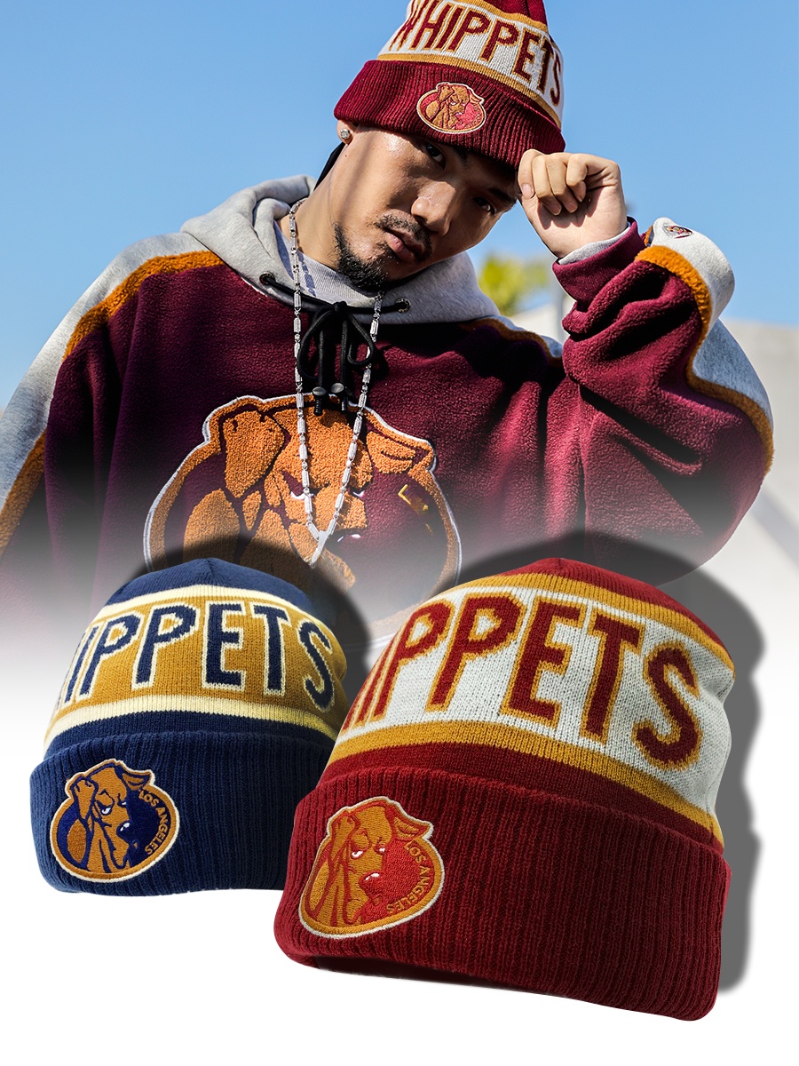 Retro Knitted Hat Cold Cap Str - Street Fashion Logo ulasan dan harga