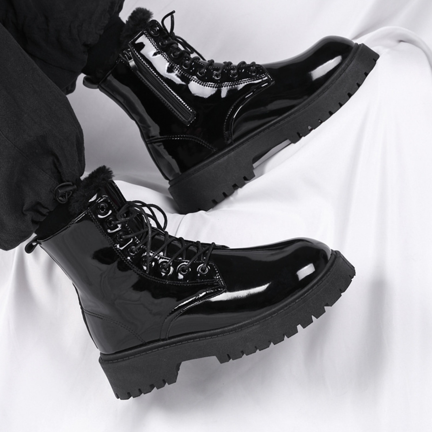 Men's warm plush high-top boot - Street Fashion Plus Size ulasan dan harga