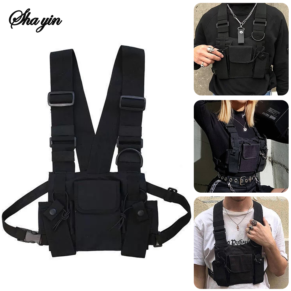 Functional Tactical Chest Bag  - Street Fashion Vest ulasan dan harga
