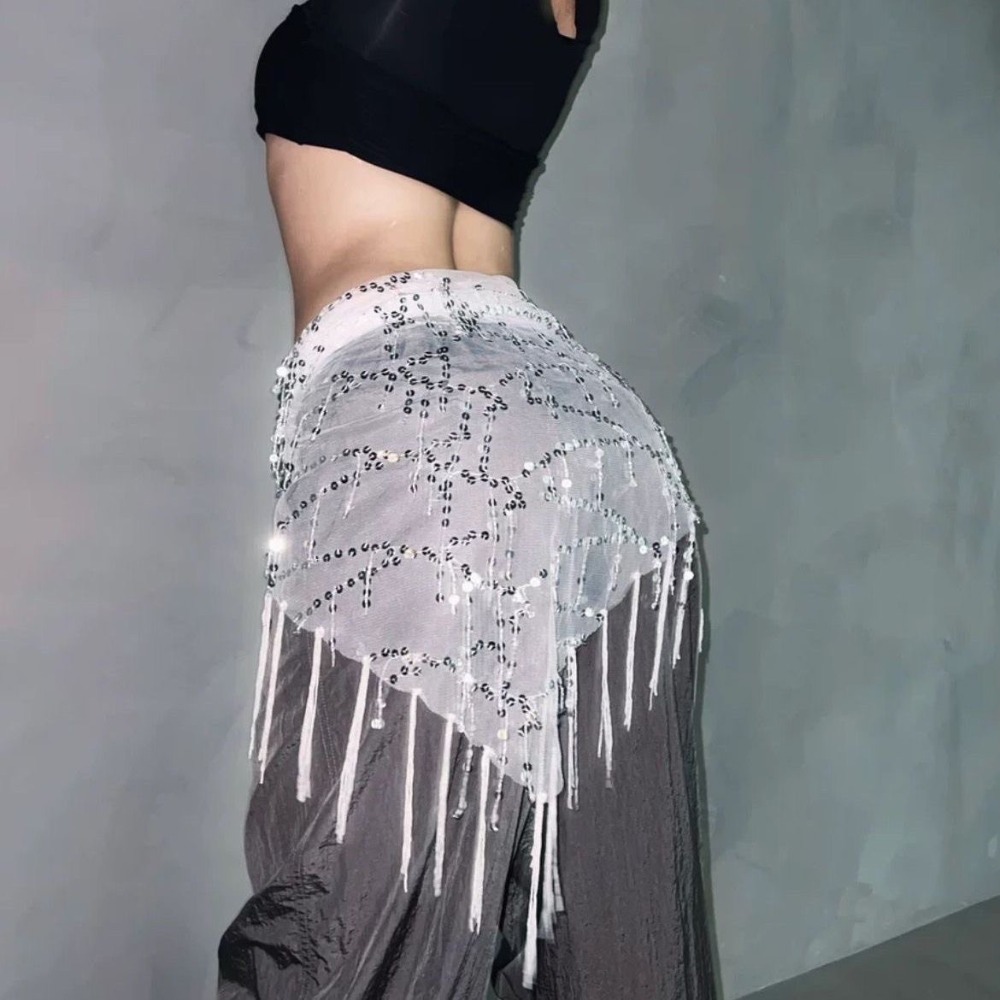 Sequins Belly Dance Belt Tasse - Street Fashion Thailand ulasan dan harga