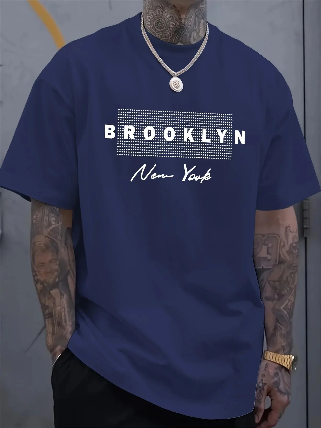 Men's New York Letter Printed  - Street Fashion In New York ulasan dan harga