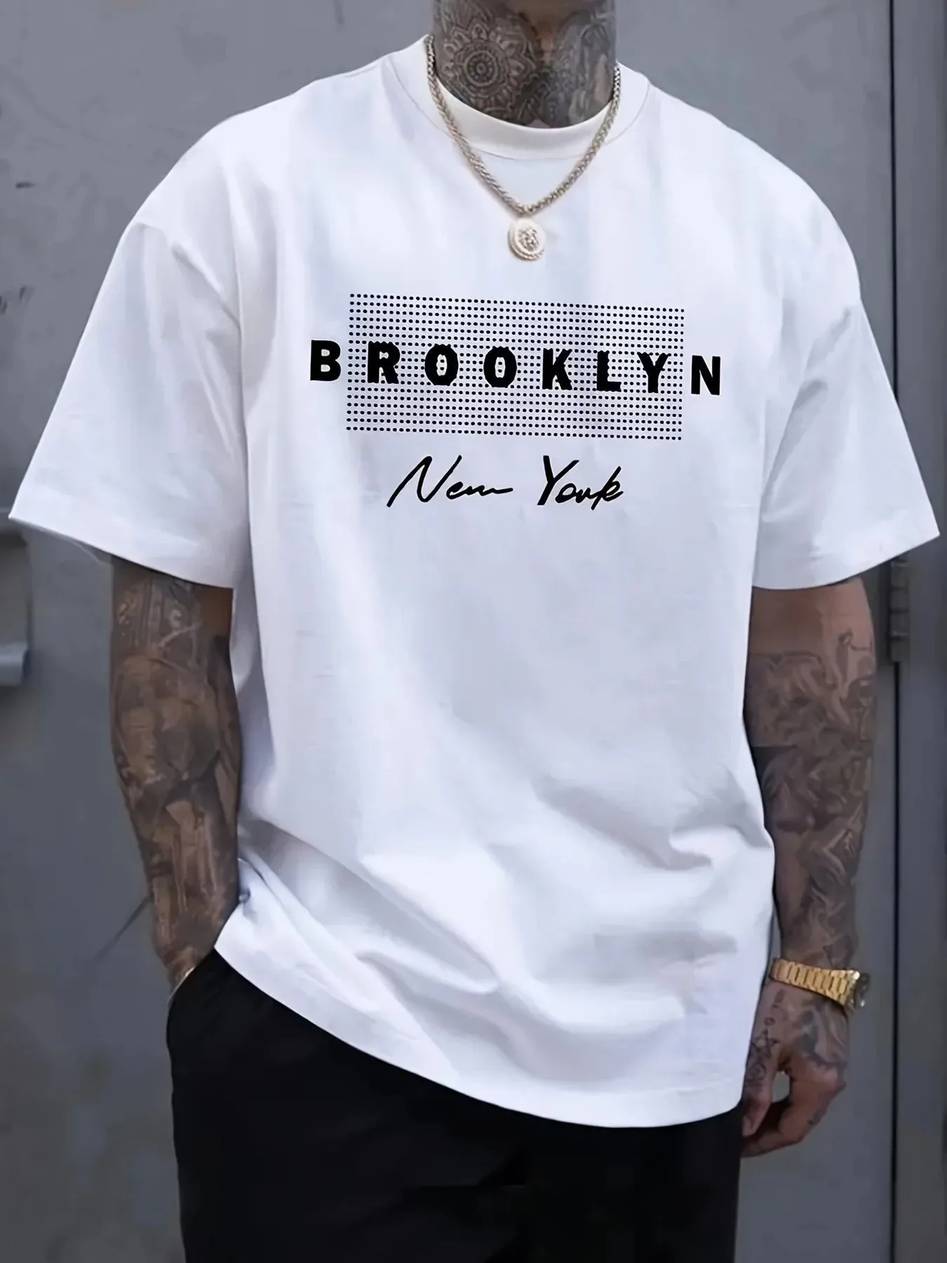 Men's New York Letter Printed  - Street Fashion In New York ulasan dan harga