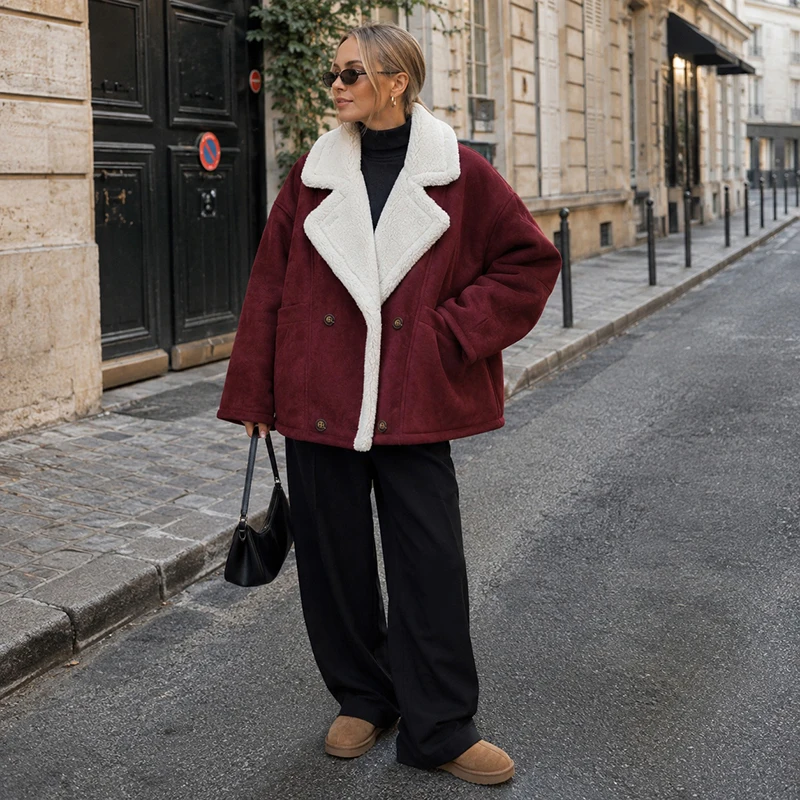 Fashion Women Thick Coat Turn- - Street Fashion Winter 2026 ulasan dan harga