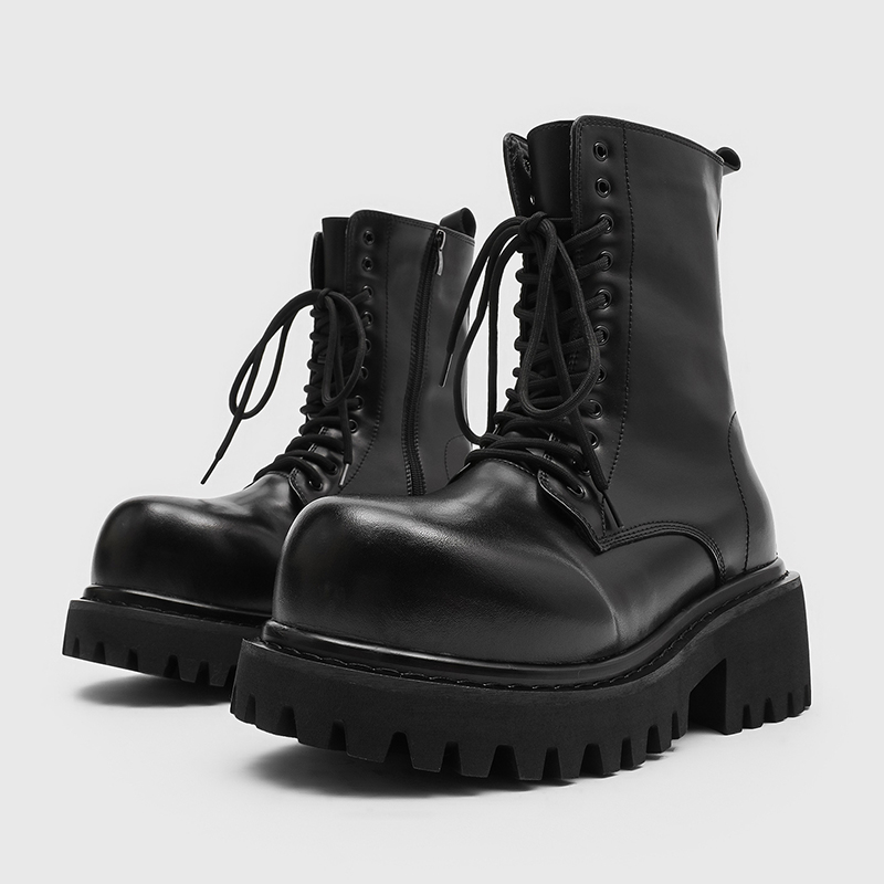 High Top Leather Boots for Cou - Street Fashion Plus Size ulasan dan harga