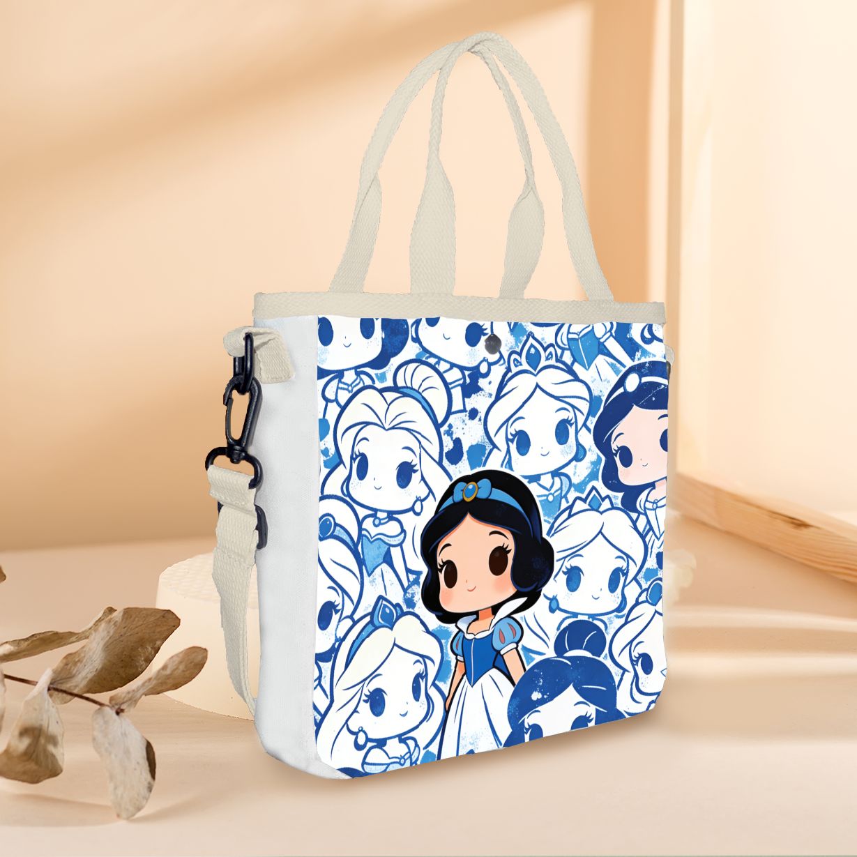 Cartoon snow white Characters  - Tote Bag Canvas Print ulasan dan harga