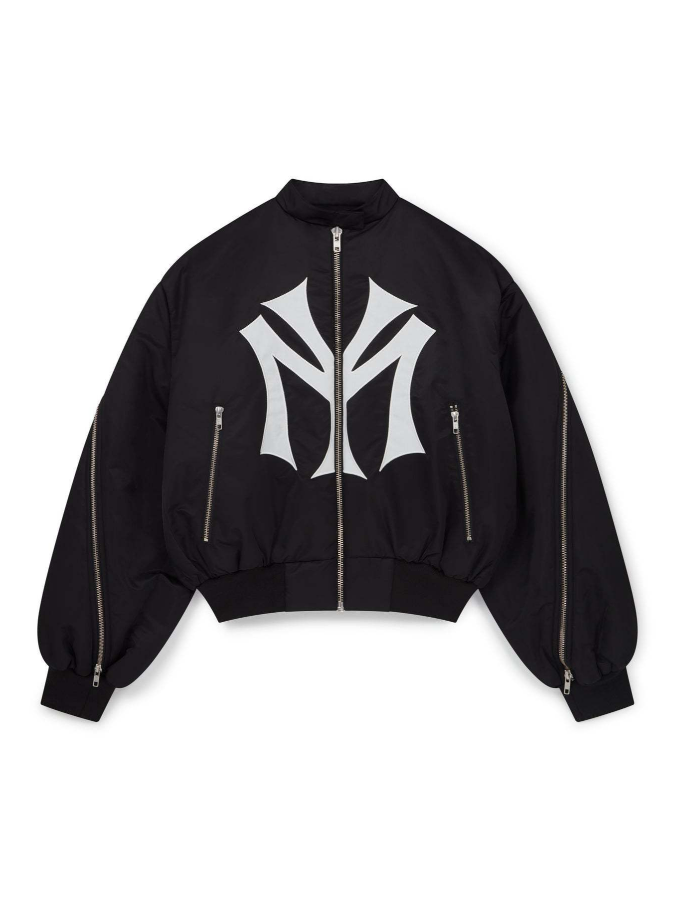 Cropped Bomber Jacket Oversize - Street Fashion Logo ulasan dan harga
