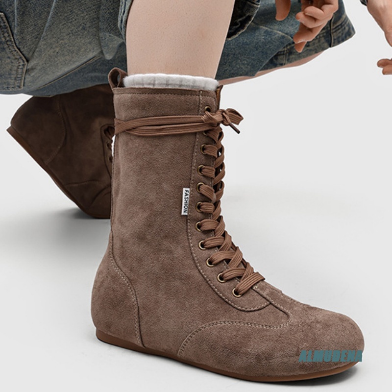 Men's Suede Mid-Calf Lace-Up B - Street Fashion Winter 2026 ulasan dan harga