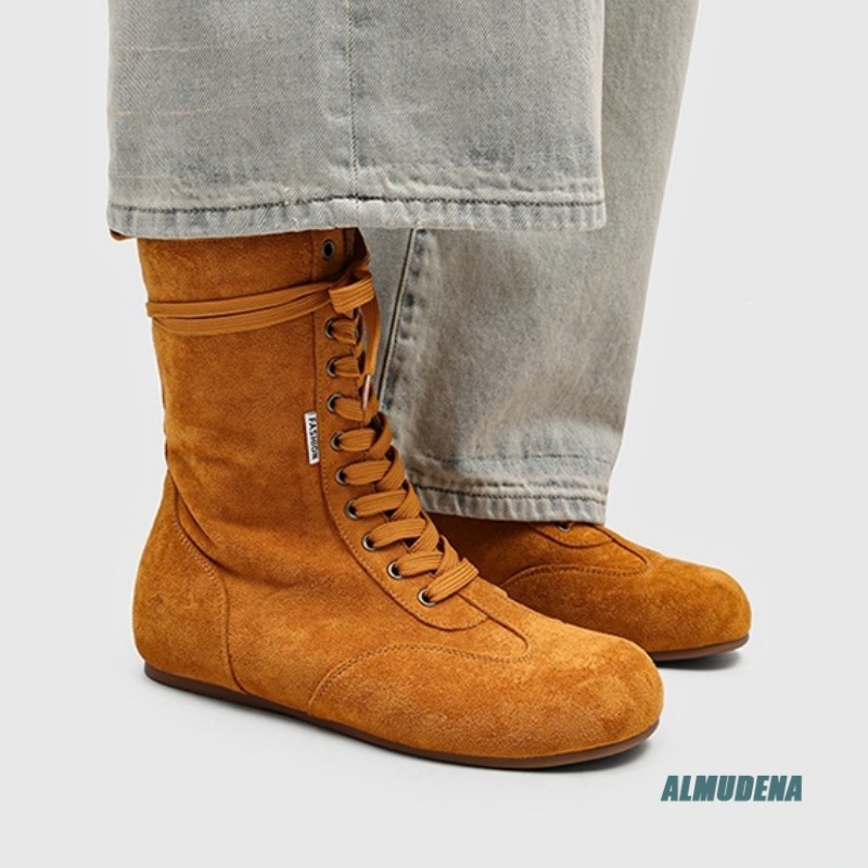 Men's Suede Mid-Calf Lace-Up B - Street Fashion Winter 2026 ulasan dan harga