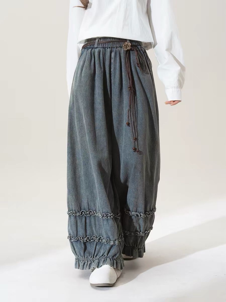 Japanese Retro Solid Color Loo - Japanese Street Fashion Female ulasan dan harga