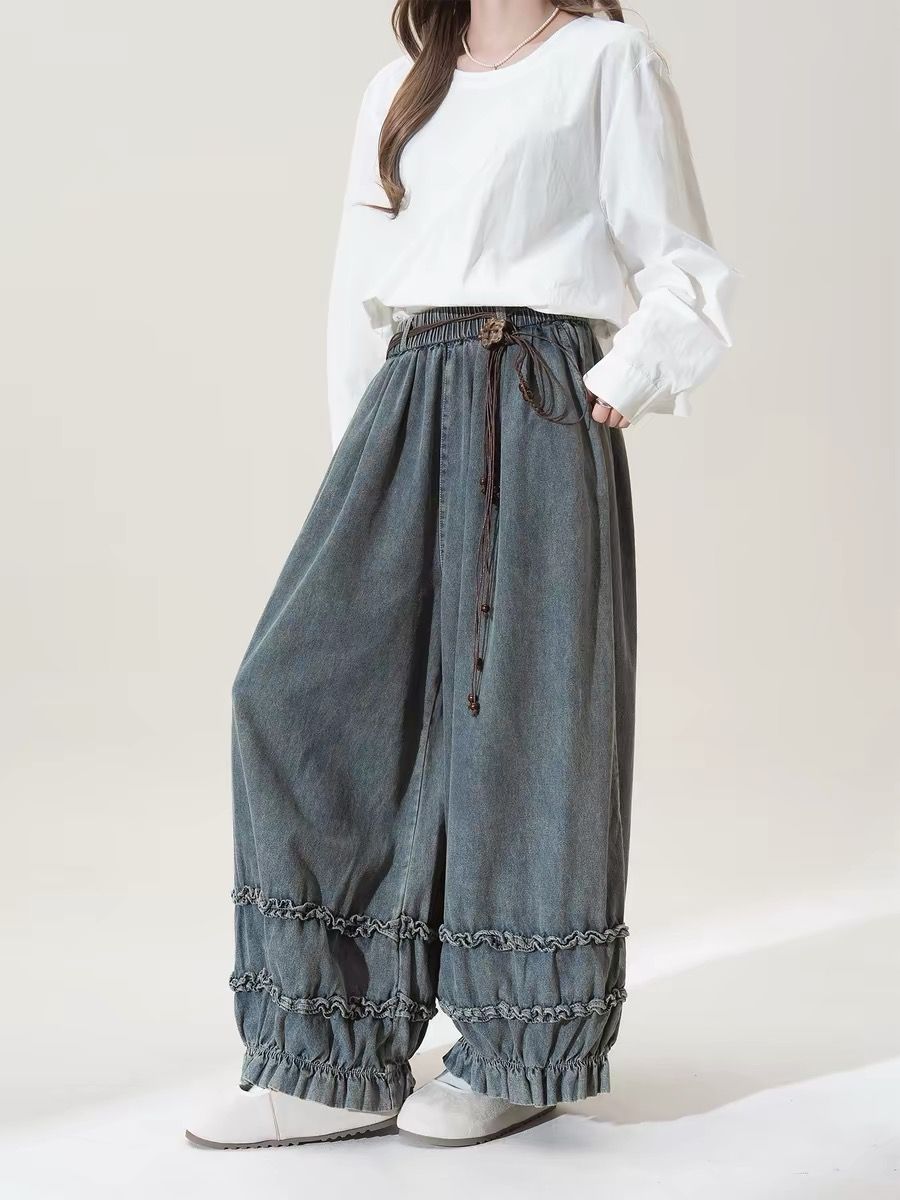 Japanese Retro Solid Color Loo - Japanese Street Fashion Female ulasan dan harga