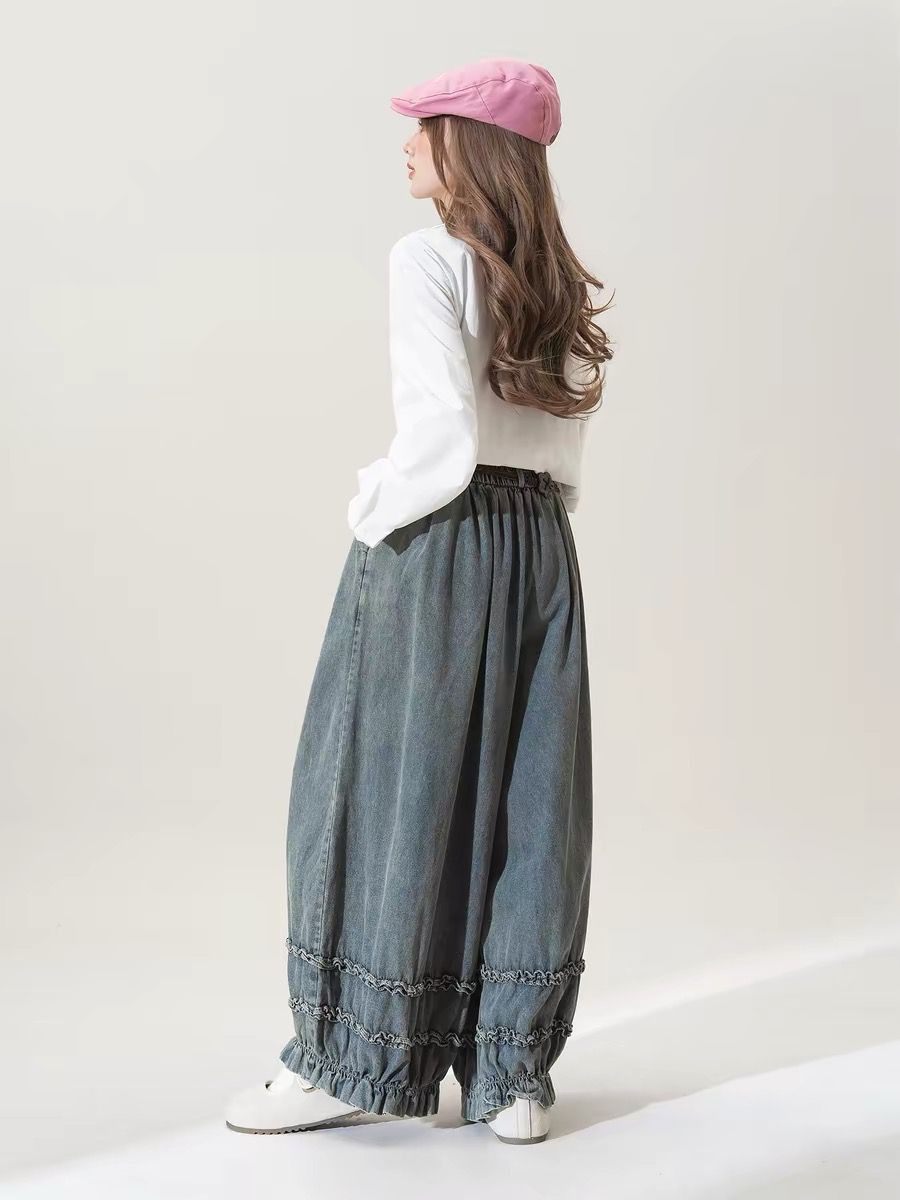 Japanese Retro Solid Color Loo - Japanese Street Fashion Female ulasan dan harga