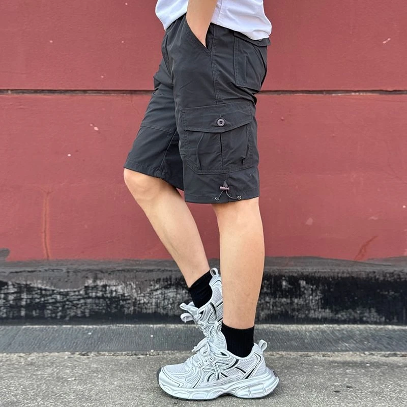 Mens Cargo Shorts Loose Solid  - Cargo Pant Wide ulasan dan harga