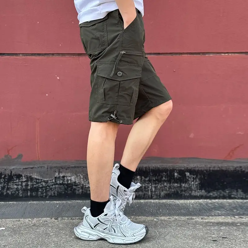 Mens Cargo Shorts Loose Solid  - Cargo Pant Wide ulasan dan harga