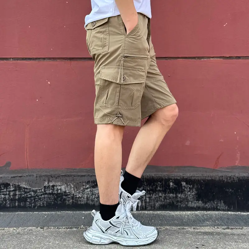 Mens Cargo Shorts Loose Solid  - Cargo Pant Wide ulasan dan harga