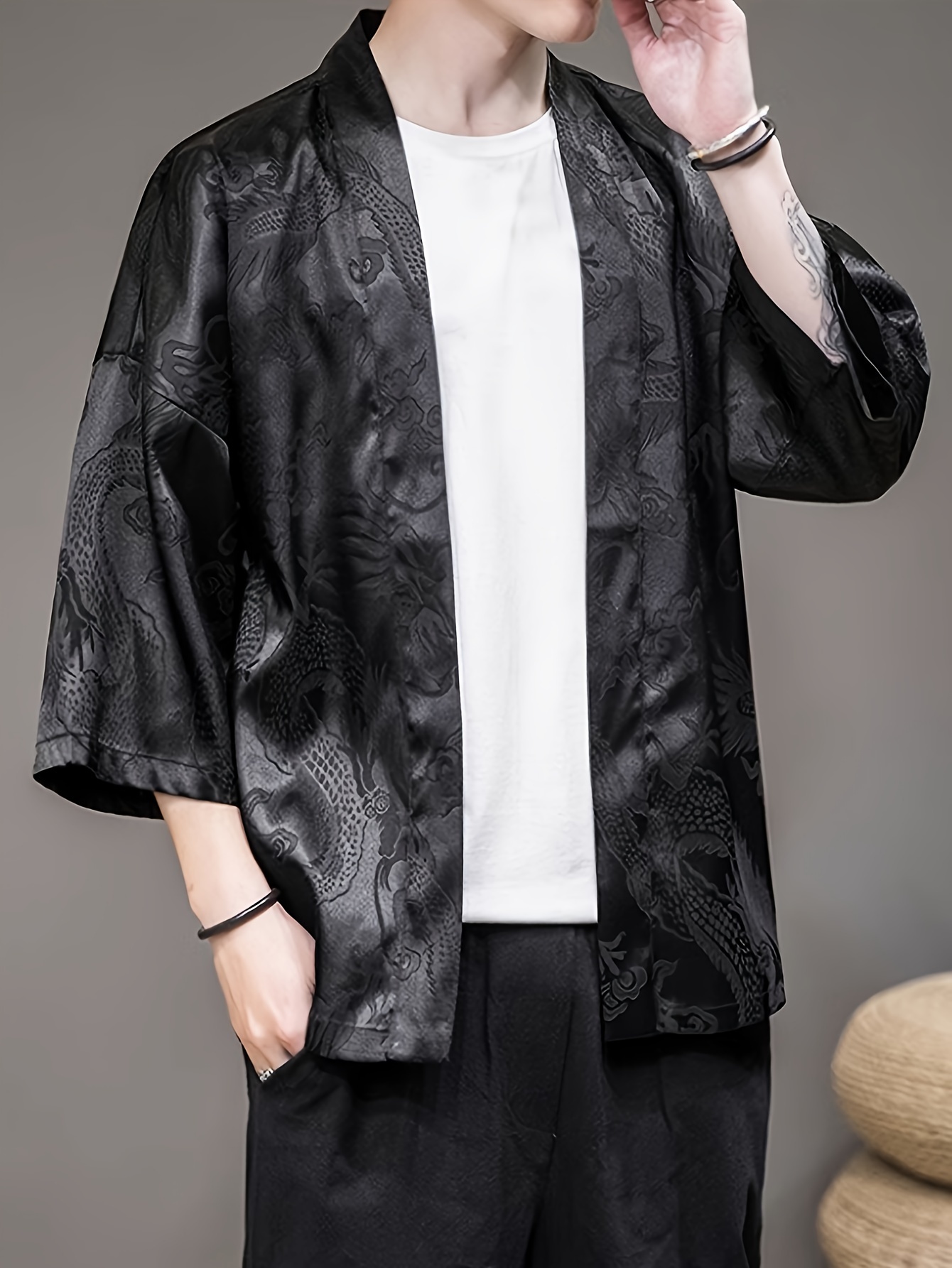 2026 Summer Men's Kimono 3D Pr - Street Fashion Designers ulasan dan harga