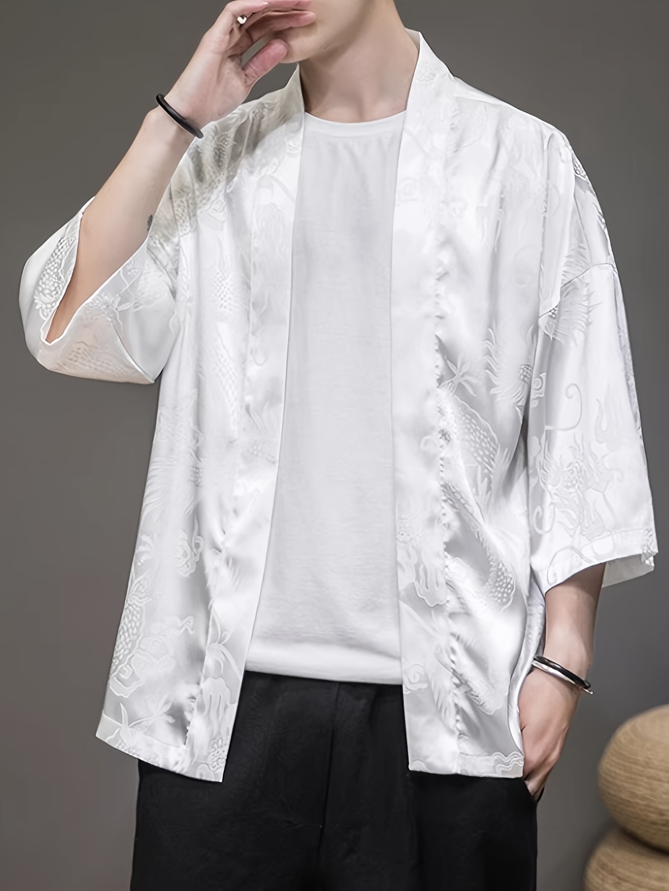 2026 Summer Men's Kimono 3D Pr - Street Fashion Designers ulasan dan harga