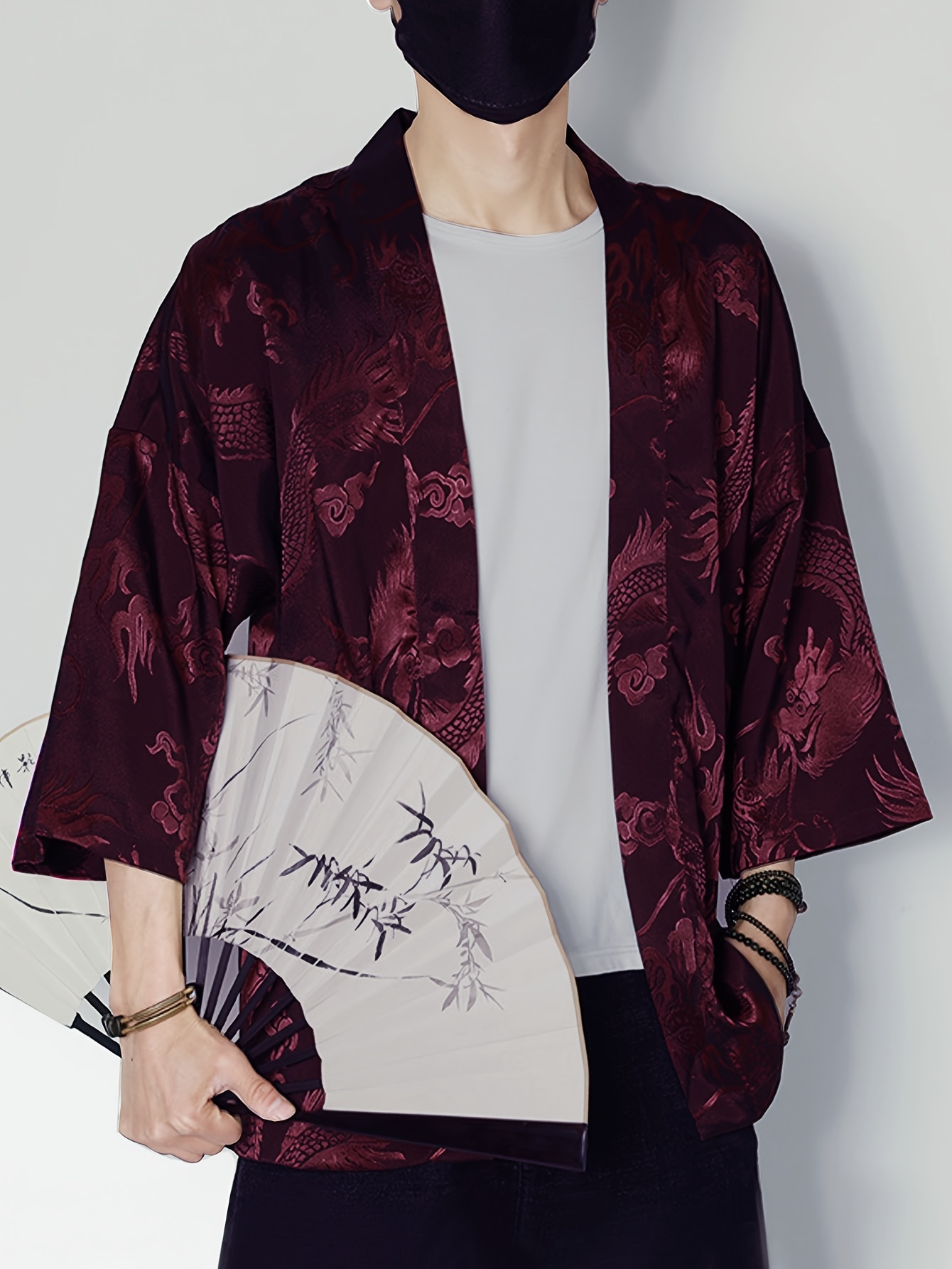 2026 Summer Men's Kimono 3D Pr - Street Fashion Designers ulasan dan harga