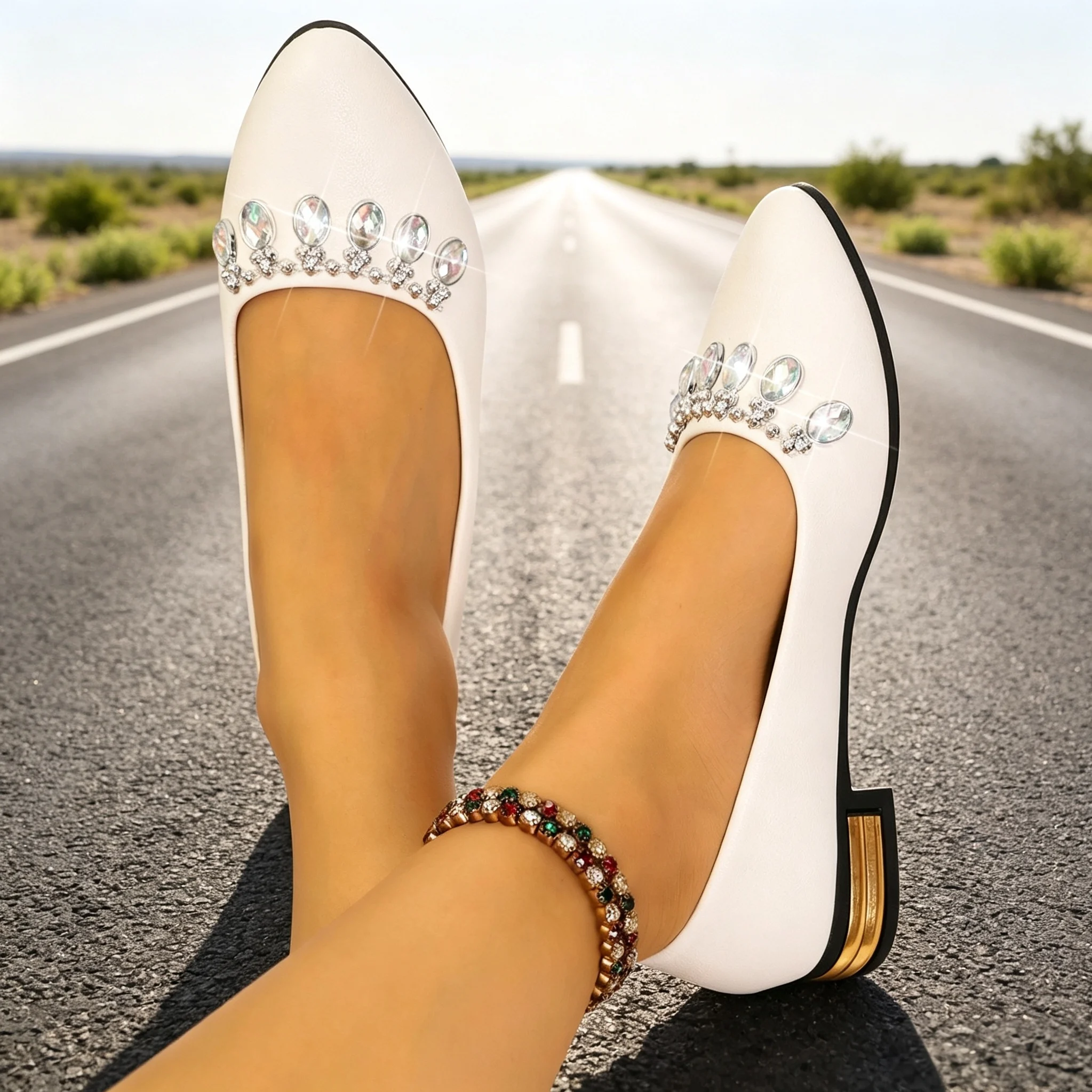 Women Flats Pointed Toe Ballet - Street Fashion Women ulasan dan harga