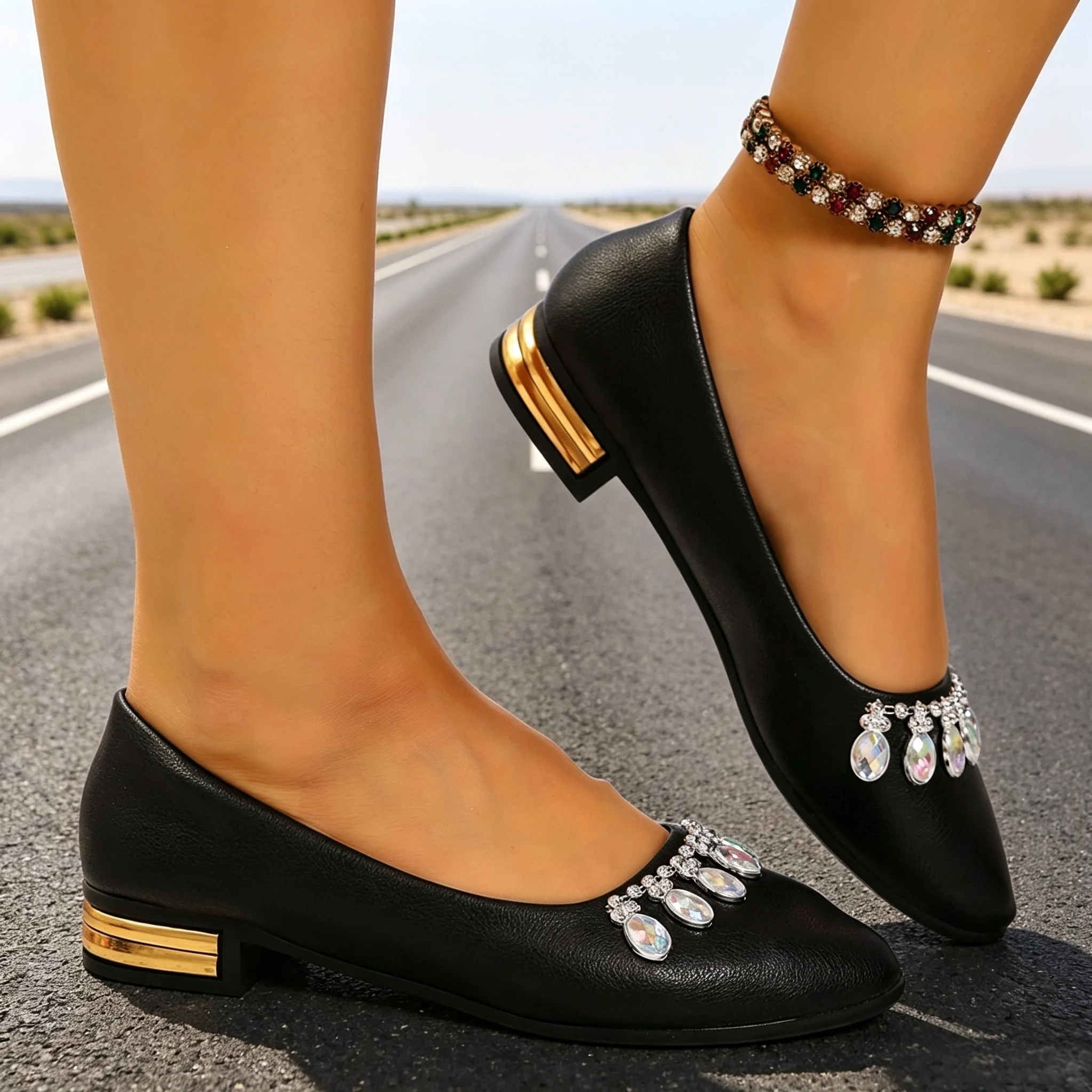 Women Flats Pointed Toe Ballet - Street Fashion Women ulasan dan harga