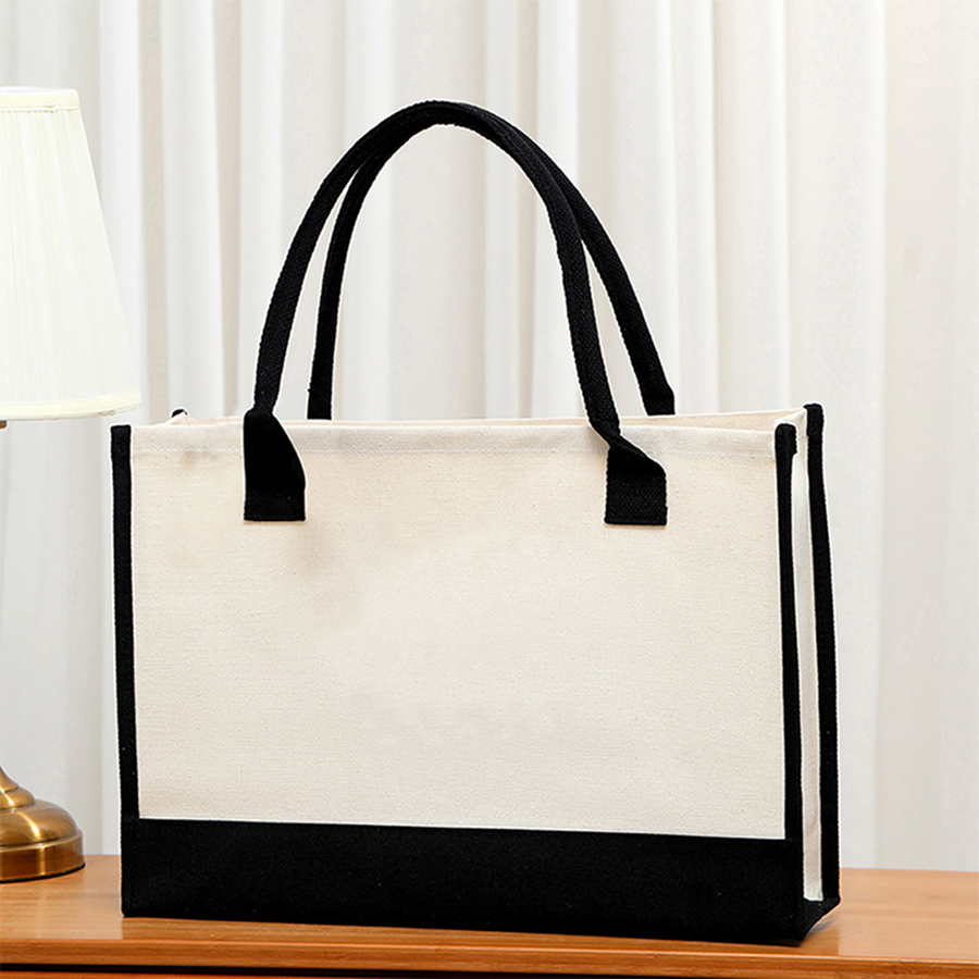 Cartoon-printed light white ca - Tote Bag Canvas Print ulasan dan harga