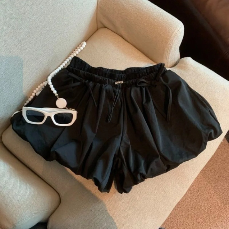 High Waist Solid Bud Shorts Lo - Japanese Street Fashion Female ulasan dan harga