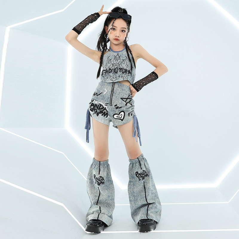 Cool Girl Hip Hop Jeans Tops F - Street Fashion Outfit Girl ulasan dan harga