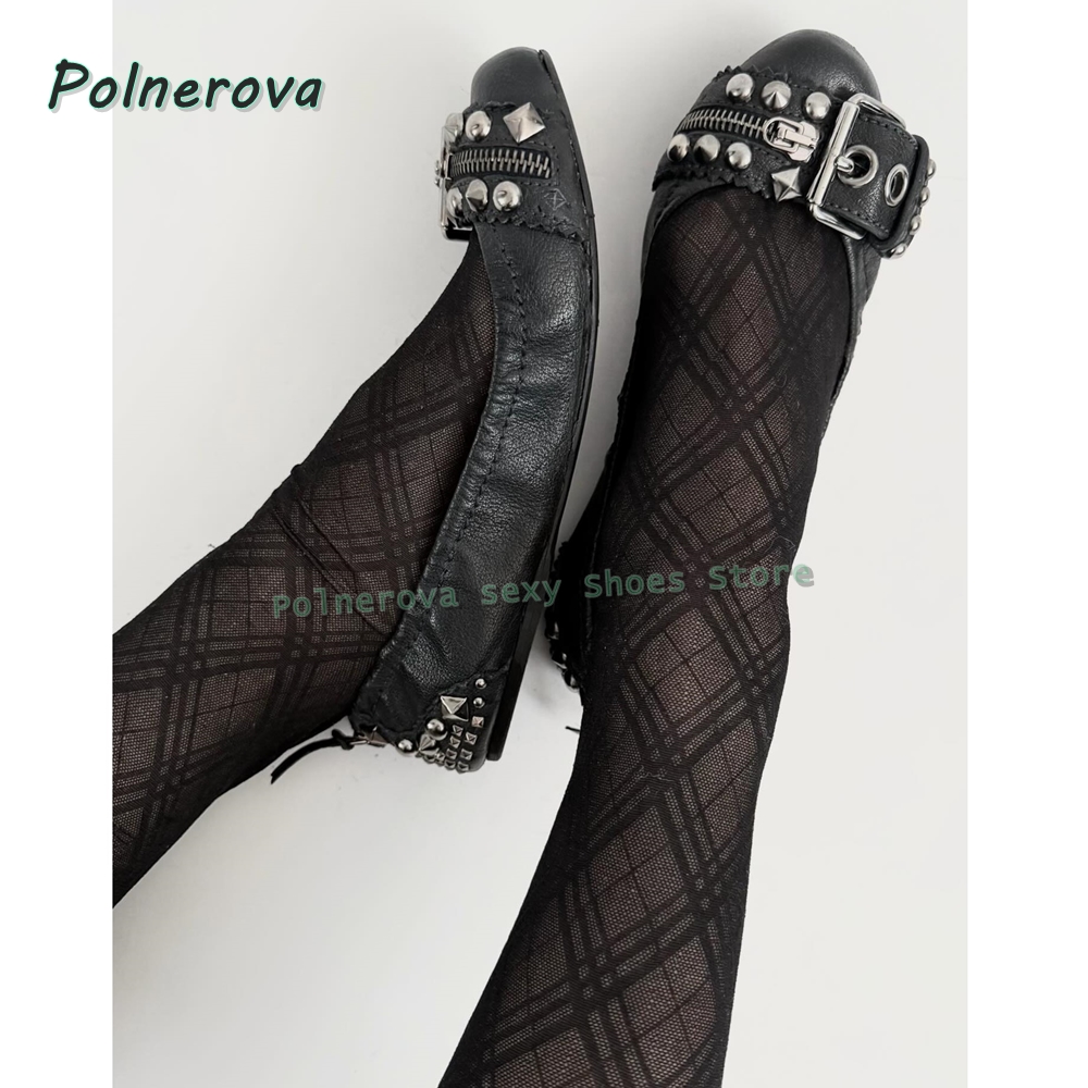 Rivet Belt Buckle Mary Jane Sh - Street Fashion Women ulasan dan harga