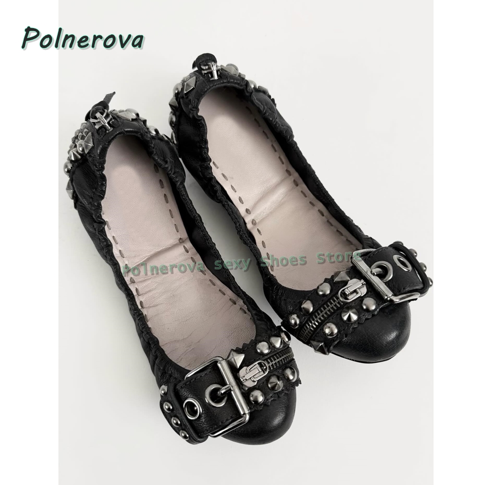Rivet Belt Buckle Mary Jane Sh - Street Fashion Women ulasan dan harga