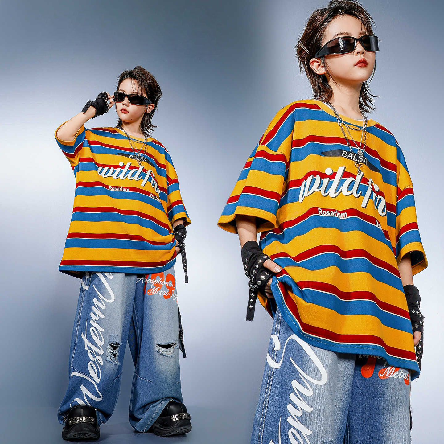 Kid Hip Hop Clothing Yellow St - Distressed Jean Rip ulasan dan harga