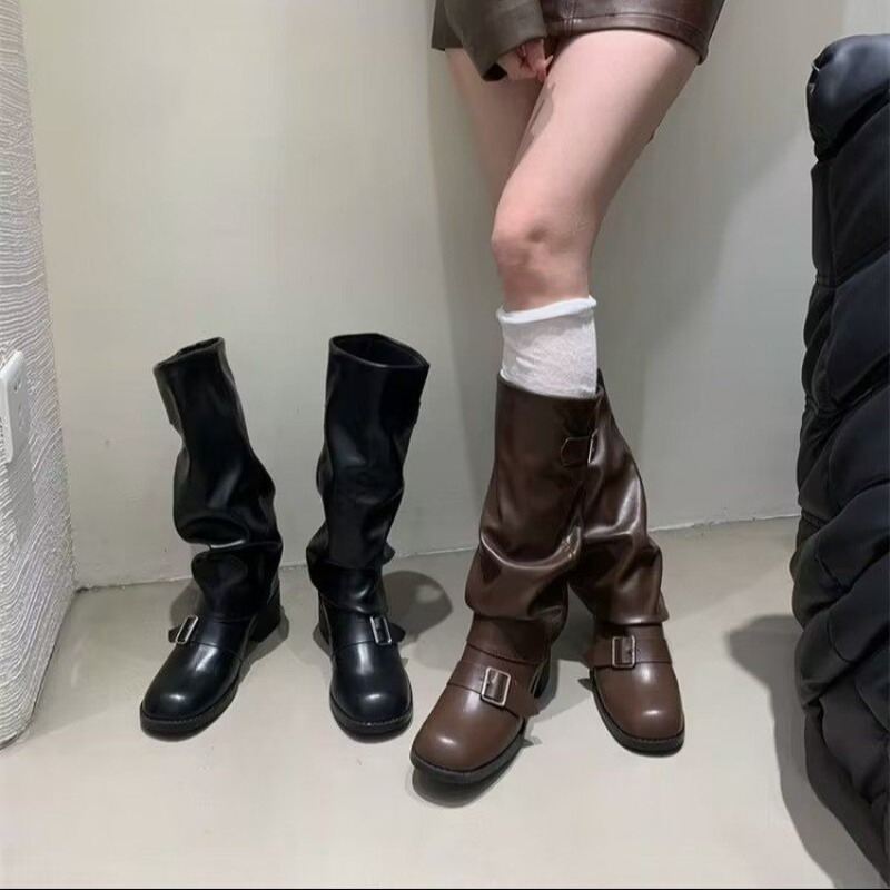 2025Woman Boots Knee High Plat - Street Fashion Trends 2025 ulasan dan harga