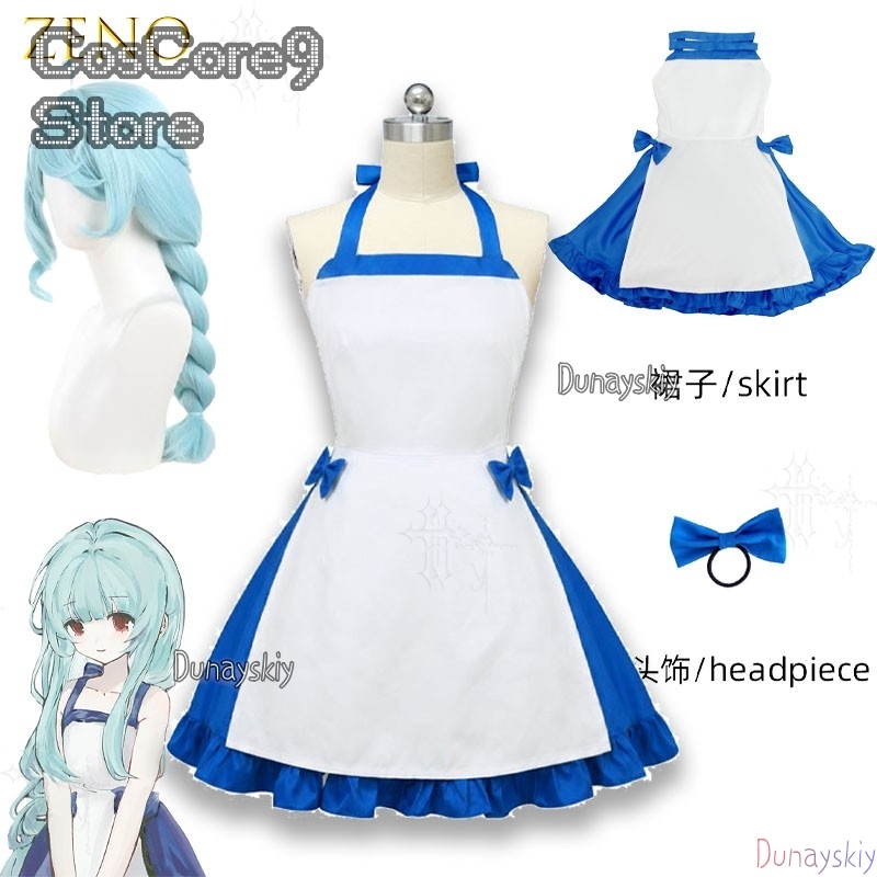 Blue Character Dress Zeno Summ - Japanese Street Fashion Female ulasan dan harga