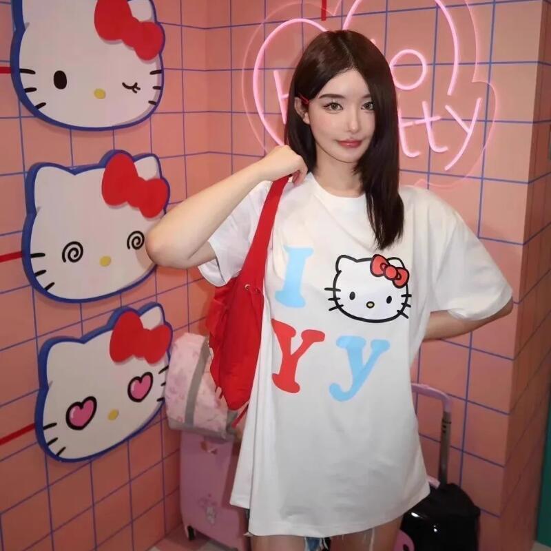 Short-Sleeved Sanrio Summer Pu - Street Fashion Casual ulasan dan harga