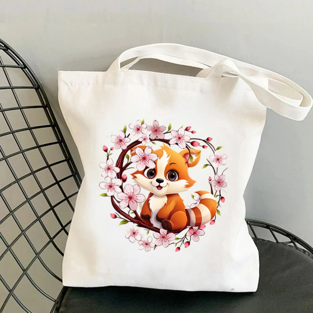 1pc Koala Cherry Blossom Print - Tote Bag Canvas Print ulasan dan harga
