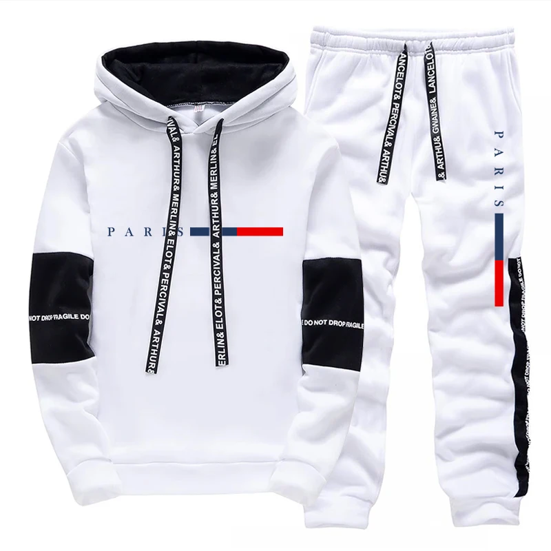 Men's Set/Hoodie/Pants Paris F - Street Fashion Casual ulasan dan harga