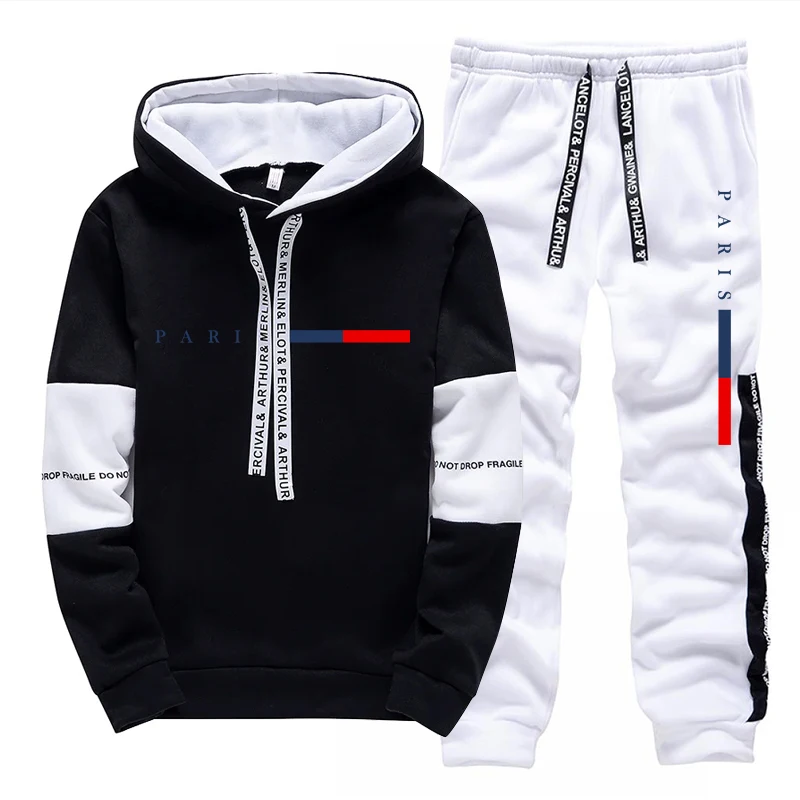 Men's Set/Hoodie/Pants Paris F - Street Fashion Casual ulasan dan harga