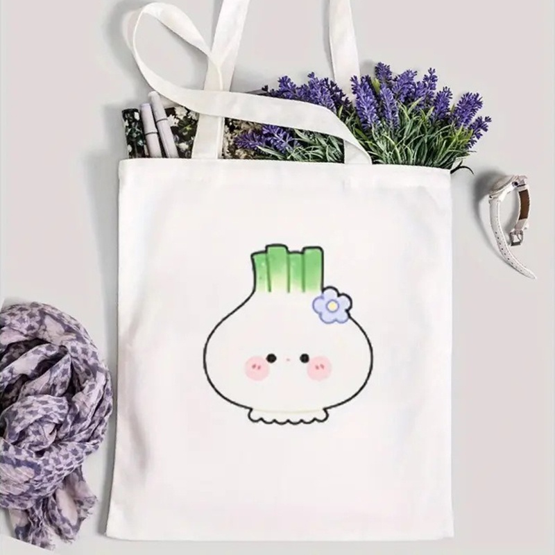 Cute Panda Print Canvas Tote B - Tote Bag Canvas Print ulasan dan harga