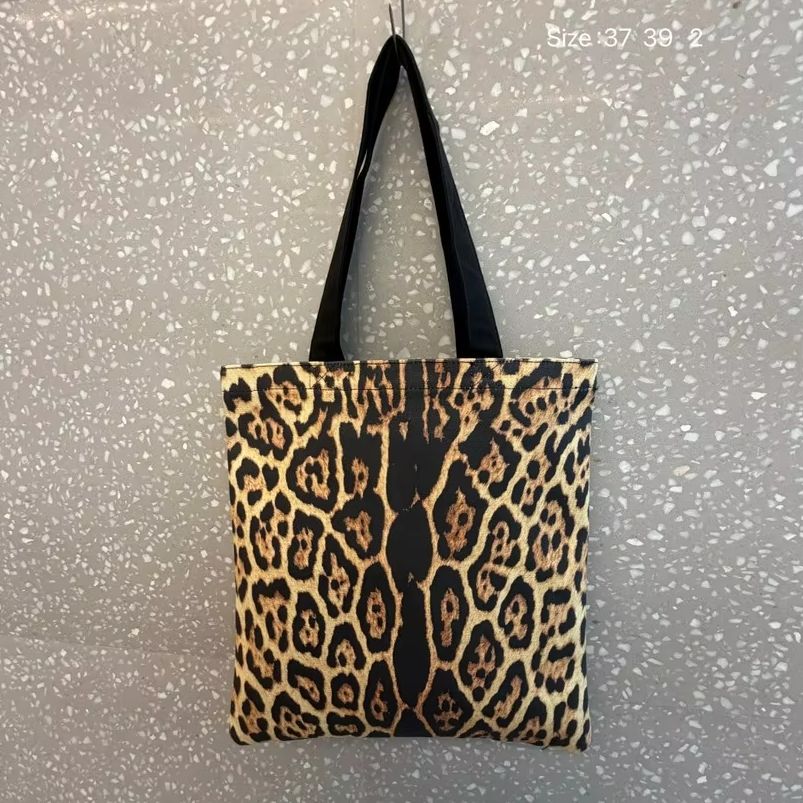 Summer Fashion Retro Leopard P - Tote Bag Canvas Print ulasan dan harga